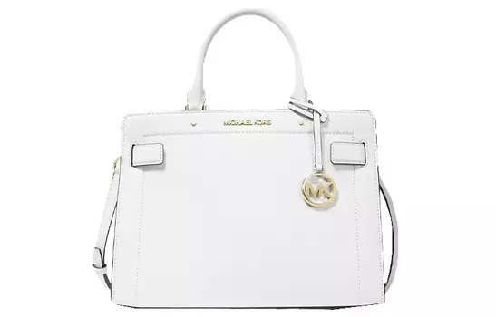 MICHAEL KORS Сумка Rayne из кожи через плечо, женская, белого цвета, среднего размера