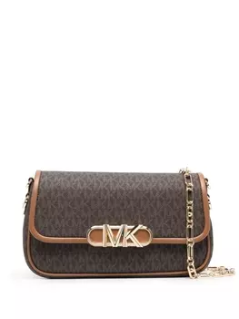 Michael Kors сумка с узором и логотипом, коричневый