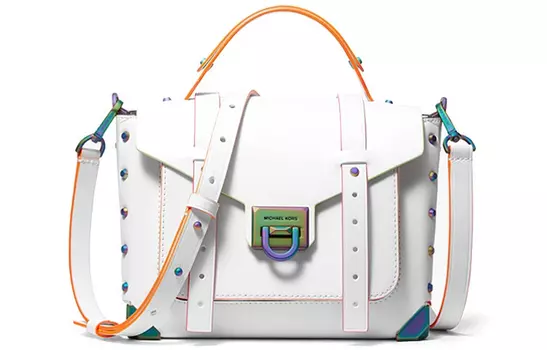 MICHAEL KORS Сумка-саквояж Manhattan Leather, сумка через плечо, женская сумка среднего размера, белая