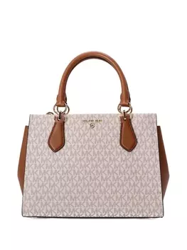 Michael Kors сумка-сэтчел Marilyn с монограммой, нейтральный цвет