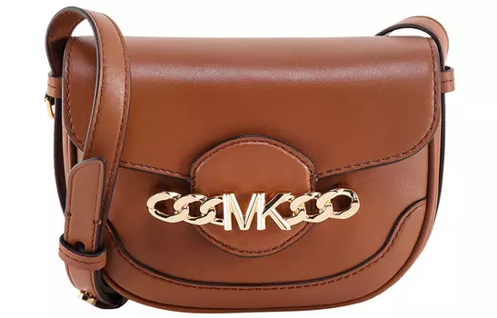 MICHAEL KORS Сумка-седло Hally из коровьей кожи, сумка через плечо, средняя, женская, коричневого цвета