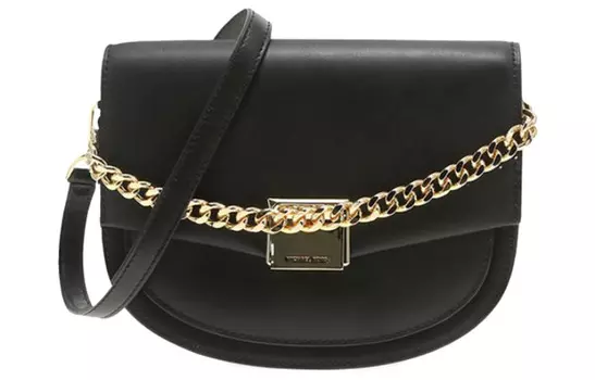 MICHAEL KORS Сумка-седло Lita из коровьей кожи, сумка на плечо, женская, черная