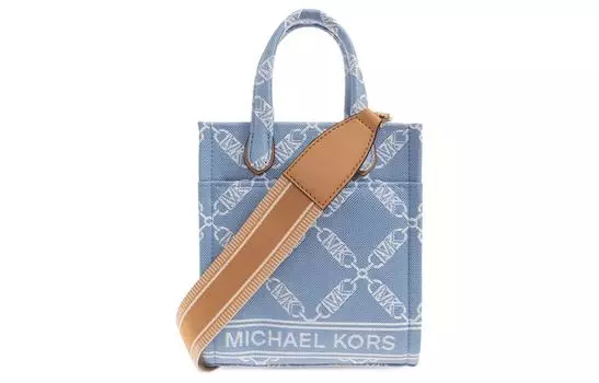 MICHAEL KORS Сумка-шоппер Gigi Cotton Tote Bag, сумка для покупок, дамская сумочка, сумка через плечо, маленькая женская синяя