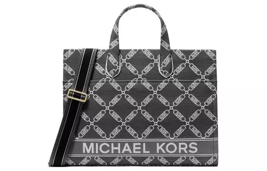 MICHAEL KORS Сумка-шоппер Gigi Fabric Tote Bag, сумка для покупок, сумка через плечо, сумка через плечо, большая женская черная сумка