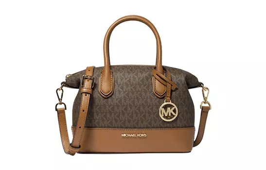 MICHAEL KORS Сумка-шоппер из искусственной кожи, женская, темно-коричневая/желтовато-коричневая