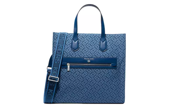 MICHAEL KORS Сумка-шоппер из искусственной кожи, сумка-шоппер, сумка через плечо, женская сумка-туба, цвет "озеро-голубой"