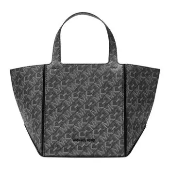 MICHAEL KORS Сумка-шоппер из искусственной кожи, женская, черного цвета, небольшого размера