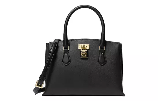 MICHAEL KORS Сумка-шоппер из коровьей кожи MK Ruby, женская, черная, Trumpets