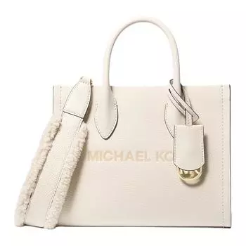 MICHAEL KORS Сумка-шоппер из кожи личи, сумка-шоппер, сумка через плечо, сумка-тоут, женская сумка-тоут Trumpets Cream