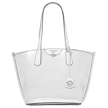 MICHAEL KORS Сумка-шоппер Jane PVC Tote, сумка для покупок, женская, большого размера, ярко-белая