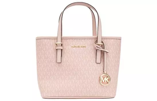 MICHAEL KORS Сумка-шоппер Jet Set из кожи, сумка-шоппер через плечо, мини-сумка женская, балетки, розовая