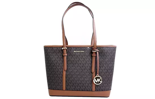 MICHAEL KORS Сумка-шоппер Jet Set Travel из искусственной кожи, женская, коричневого цвета