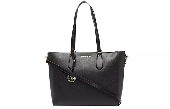 MICHAEL KORS Сумка-шоппер Kimberly Leather 3-в-1, женская, чисто-черного цвета, большого размера