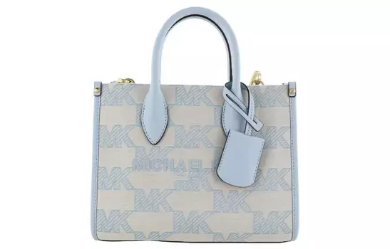 MICHAEL KORS Сумка-шоппер Mirella Cotton Tote Bag, сумка для покупок, дамская сумочка, сумка через плечо, сумка через плечо, женская, синяя, Trumpets