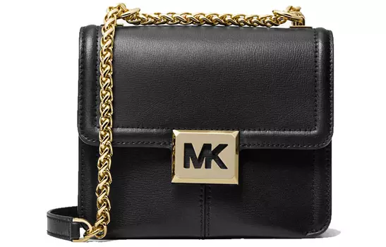 MICHAEL KORS Сумка Sonia Leather Crossbody, женская, чисто-черные, маленького размера