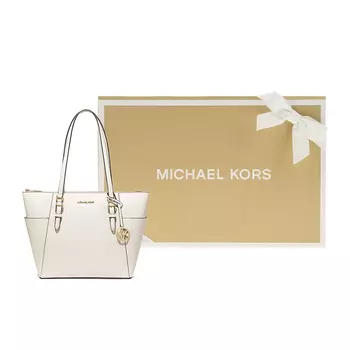 MICHAEL KORS Сумка-тоут Charlotte Leather, сумка-туба, женская, молочно-белая