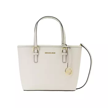 MICHAEL KORS Сумка-тоут Jet Set из кожи, портативная сумка через плечо, женская, молочно-белая