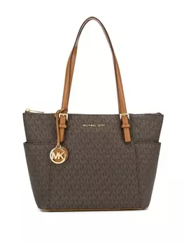 Michael Kors сумка-тоут Jet Set с монограммой, коричневый