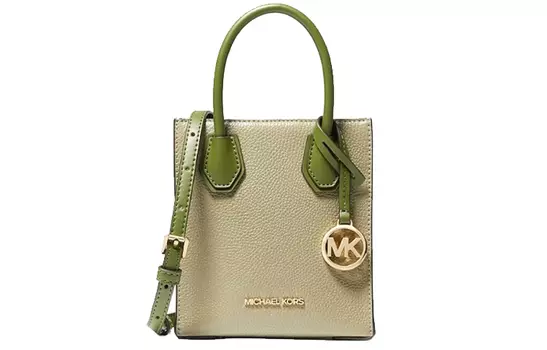 MICHAEL KORS Сумка-тоут Mercer из коровьей кожи, через плечо, мини, женская, цвет авокадо, зеленый