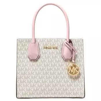 MICHAEL KORS Сумка-тоут Mercer Leather, сумка через плечо, женская, среднего размера, цвет "вишневый розовый"