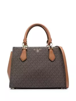 Michael Kors сумка-тоут с монограммой, коричневый