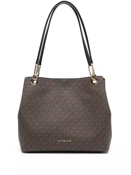 Michael Kors сумка-тоут с монограммой, коричневый