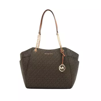 MICHAEL KORS Сумка-туба из полиэстера, женская, коричневая