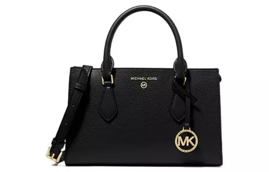 MICHAEL KORS Сумка Valerie Litchi из зернистой кожи с зернистой отделкой, женская, черного цвета, небольшого размера