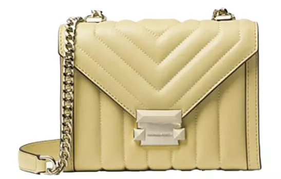 MICHAEL KORS Сумка Whitney Leather через плечо, маленькая, женская, светло-желтая