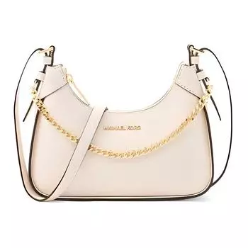 MICHAEL KORS Сумка Wilma Leather через плечо, женская, молочно-белого цвета, небольшого размера