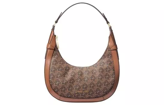 MICHAEL KORS Сумка женская из искусственной кожи на одно плечо, небольшого размера, темно-коричневые и желто-коричневые
