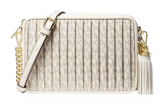 MICHAEL KORS Сумки через плечо Jet Set Charm Coated Canvas, женские, среднего размера, ванильно-белые с кремовым оттенком