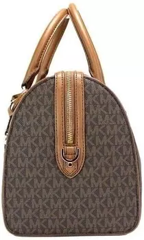 Michael Kors Travel Medium Signature дорожная сумка через плечо из ПВХ, коричневая