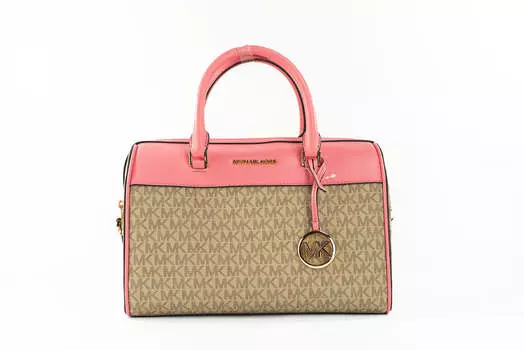 Michael Kors Travel Medium Tea Rose Signature Женская дорожная сумка через плечо из ПВХ, мультиколор
