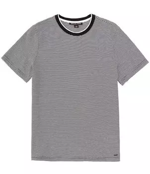 Michael Kors Vacation Текстурированная футболка с короткими рукавами в полоску, черный