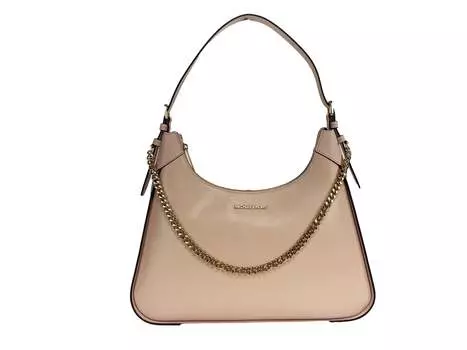 Michael Kors Wilma Большая гладкая кожаная сумка на плечо с цепочкой Кошелек Пудра Женские румяна, мультиколор