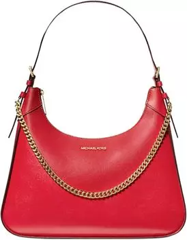 Michael Kors Wilma Большая кожаная сумка через плечо (Ярко-красный)