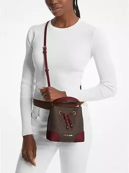 Michael Kors XS Suri Mini Bucket Crossbody Drawstring Shoulder Bag 35F2GM9M1B PVC