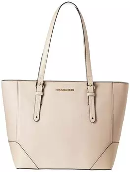 Michael Kors Женская Кожаная Большая Сумка Через Плечо Aria To Zi, цвет Soft Pink/Gold