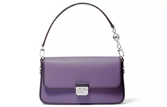 MICHAEL KORS Женская кожаная сумка-багет светло-фиолетового цвета