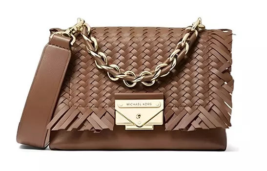 MICHAEL KORS Женская кожаная сумка через плечо Cece, коричневая