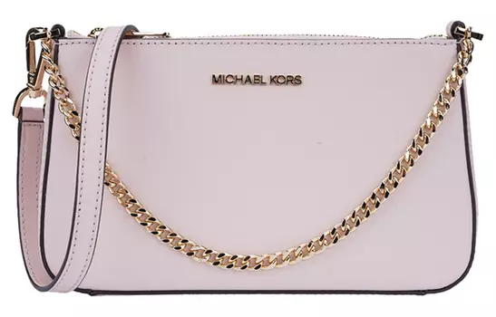 MICHAEL KORS Женская кожаная сумка через плечо Jet Set, розовая