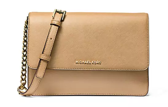 MICHAEL KORS Женская кожаная сумка через плечо Daniela Tubas, цвет Camel