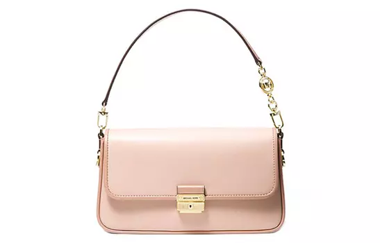 MICHAEL KORS Женская кожаная сумка-мессенджер Bradshaw Trumpets, розовая