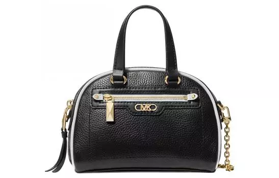 MICHAEL KORS Женская мини-сумка на одно плечо из натуральной кожи Litchi, черная