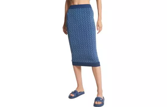 Michael Kors Женская повседневная длинная юбка Michael Kors, цвет Blue