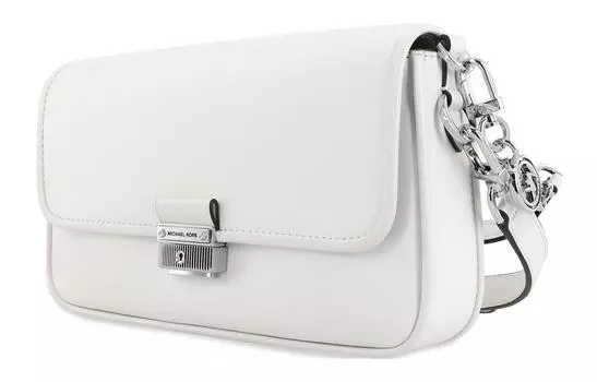 MICHAEL KORS Женская сумка-багет из коровьей кожи Bradshaw, чисто-белая
