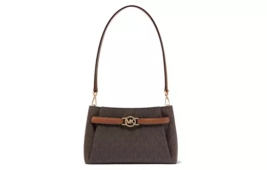 MICHAEL KORS Женская сумка через плечо из искусственной кожи, темно-коричневого и желудо-коричневого цветов