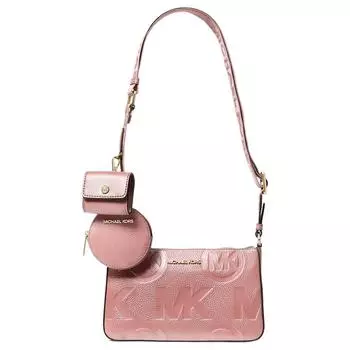 MICHAEL KORS Женская сумка через плечо Jet Set Litchi Grain Leather, розовая
