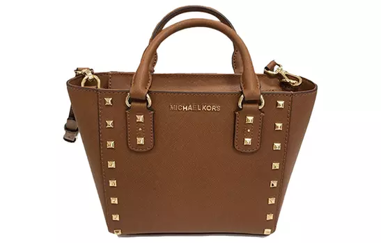 MICHAEL KORS Женская сумка-мессенджер через плечо Sandrine Leather Commute, коричневого цвета